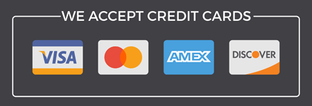 We Accept Credit Cards